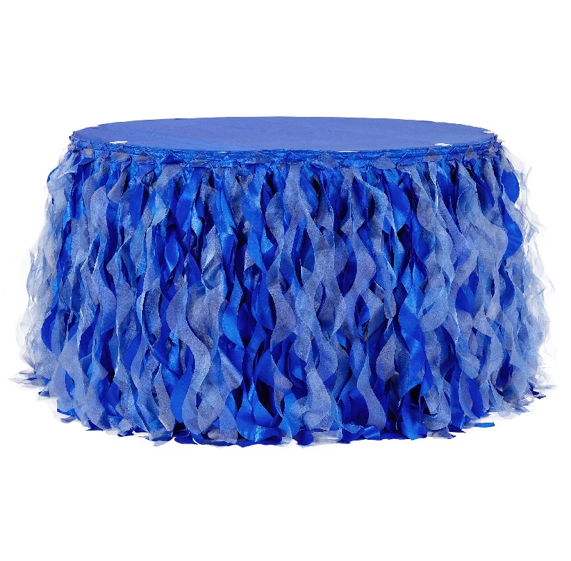 Curly Willow 14ft Table Skirt - Royal Blue wool skirt warm