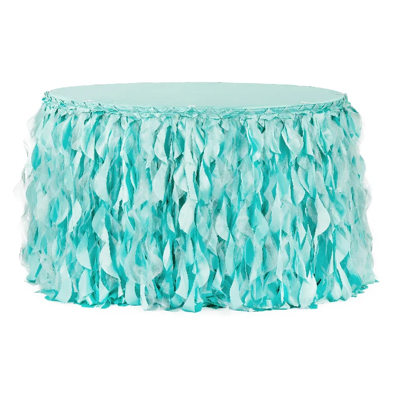 Curly Willow 14ft Table Skirt - Turquoise slim fit skirt