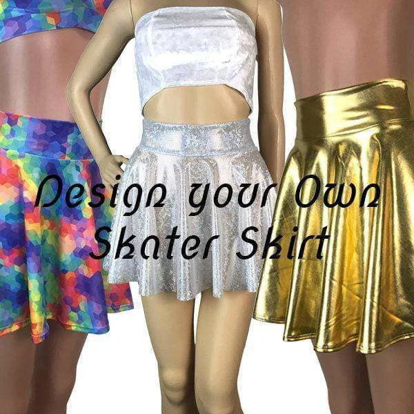 DESIGN YOUR OWN Skater Skirt a-line skirt cut