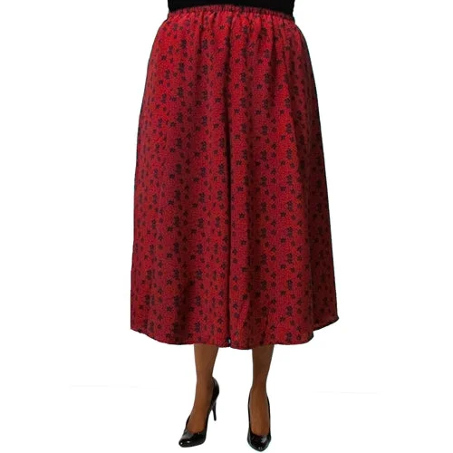 Delilah Red 8-Gore Plus Size Skirt wrap skirt elegant