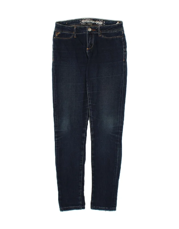 DESIGUAL Womens Skinny Jeans W28 L29  Navy Blue Trendy Acid Wash Skinny Jeans