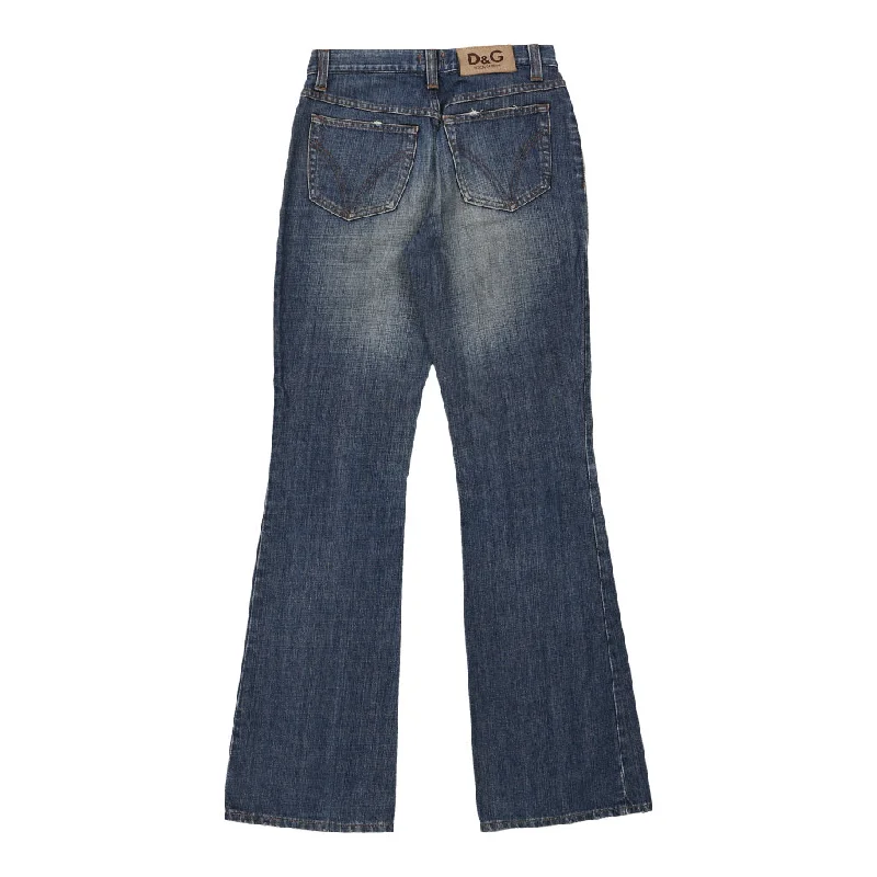 Dolce & Gabbana Flared Jeans - 30W UK 8 Blue Cotton Elegant High-Waisted Flared Jeans Dolce & Gabbana Flared Jeans - 30W UK 8 Blue Cotton Elegant High-Waisted Flared Jeans