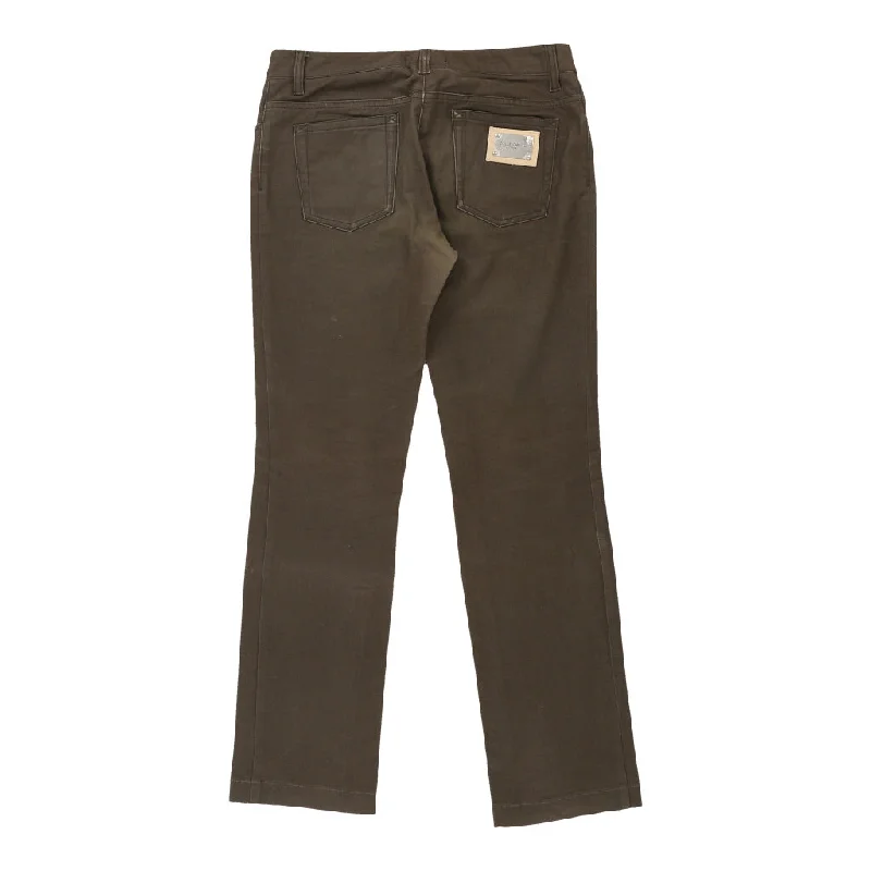 Dolce & Gabbana Jeans - 32W UK 10 Brown Cotton Elegant Raw Hem Jeans