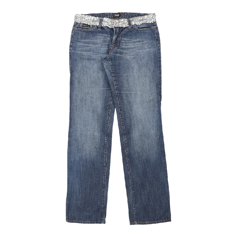 Dolce & Gabbana Jeans - 34W UK 12 Blue Cotton Trendy Flared Leg Jeans
