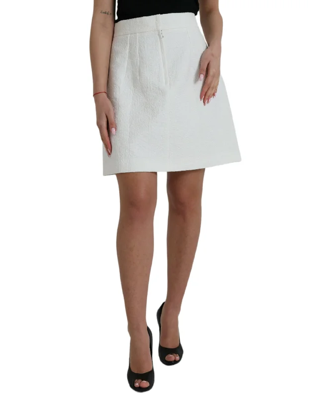 Dolce & Gabbana Floral High Waist Brocade Mini Skirt cashmere skirt fine