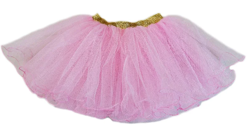 Gold Elastic Pink Tutu Skirt chiffon skirt floaty