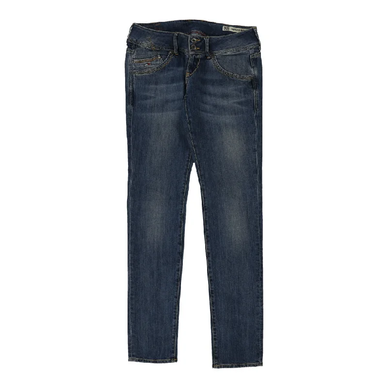 Hilfiger Denim Skinny Jeans - 33W UK 10 Blue Cotton Chic Rolled Cuff Denim Jeans