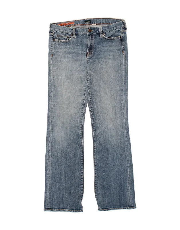 J. CREW Womens Hipslung Straight Jeans W30 L32 Blue Cotton Chic Rip-Detail High-Waist Jeans J. CREW Womens Hipslung Straight Jeans W30 L32 Blue Cotton Chic Rip-Detail High-Waist Jeans