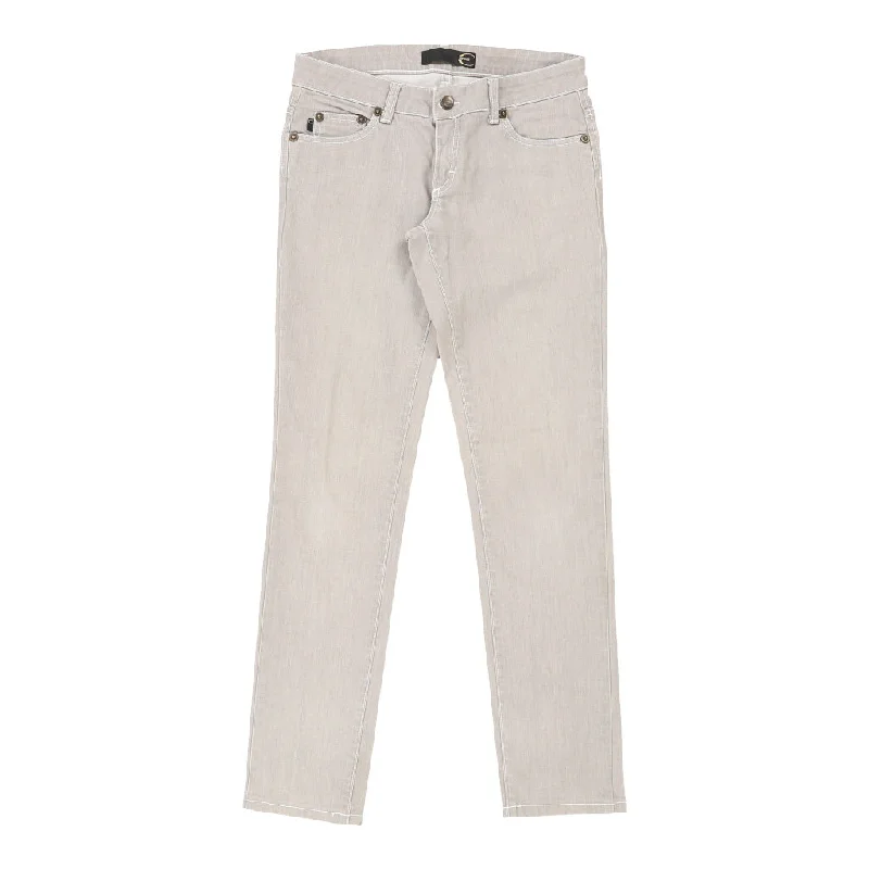 Just Cavalli Jeans - 32W UK 10 Beige Cotton Fashionable White Denim Jeans