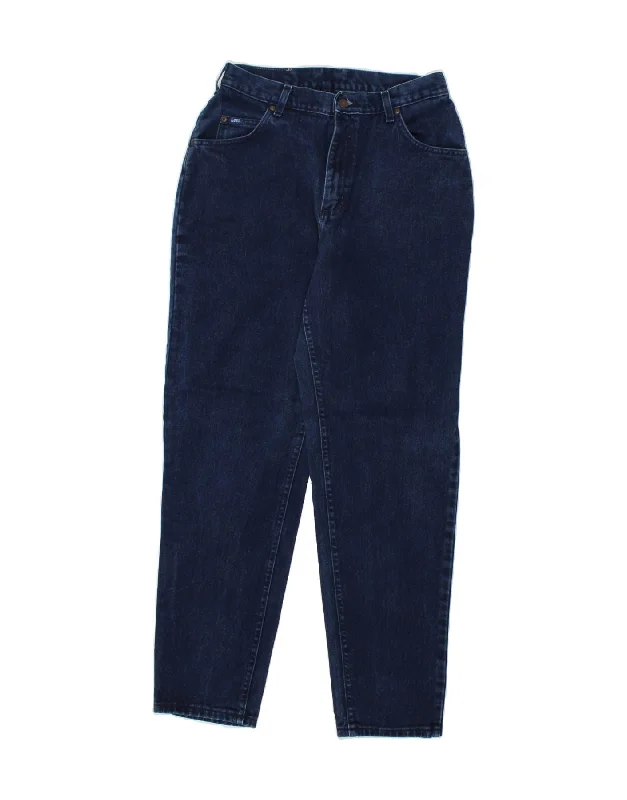 LEE Womens Tapered Jeans W30 L30 Navy Blue Fashionable Mom Jeans