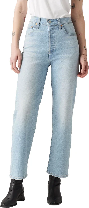 Ribcage Straight Fit Ankle Jeans - Women's|-|Jean à la cheville coupe droite Ribcage - Femme Stylish Cargo Style Jeans Ribcage Straight Fit Ankle Jeans - Women's|-|Jean à la cheville coupe droite Ribcage - Femme Stylish Cargo Style Jeans