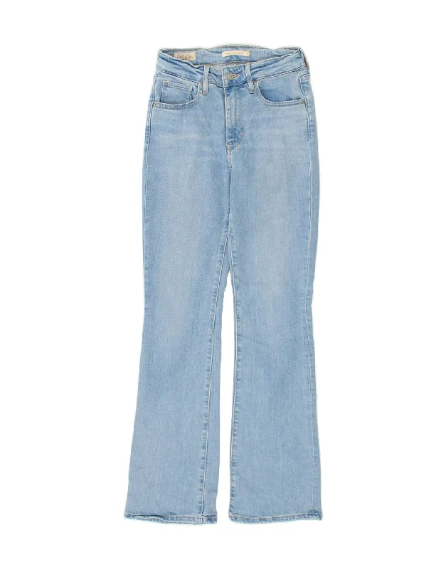 LEVI'S Womens Bootcut Jeans  W25 L30 Blue Lyocell Comfortable Stretch Denim Jeans