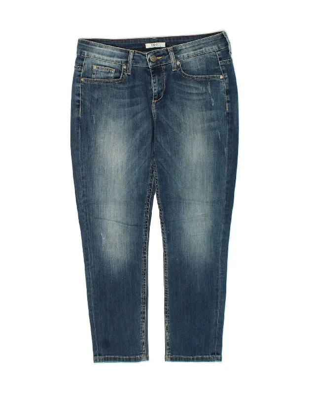 LIU JO Womens Crop Skinny Jeans W27 L25 Blue Cotton Casual Distressed Skinny Jeans