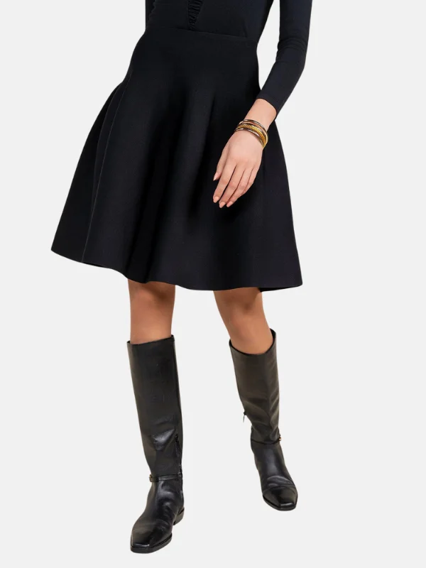 Lola Skirt in Black breathable skirt fabric