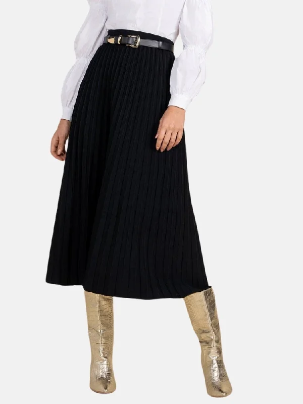 Mia Maxi Skirt in Black silk skirt sleek