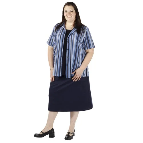 Navy Twill A-Line Skirt Women's Plus Size Skirt boho skirt vibe