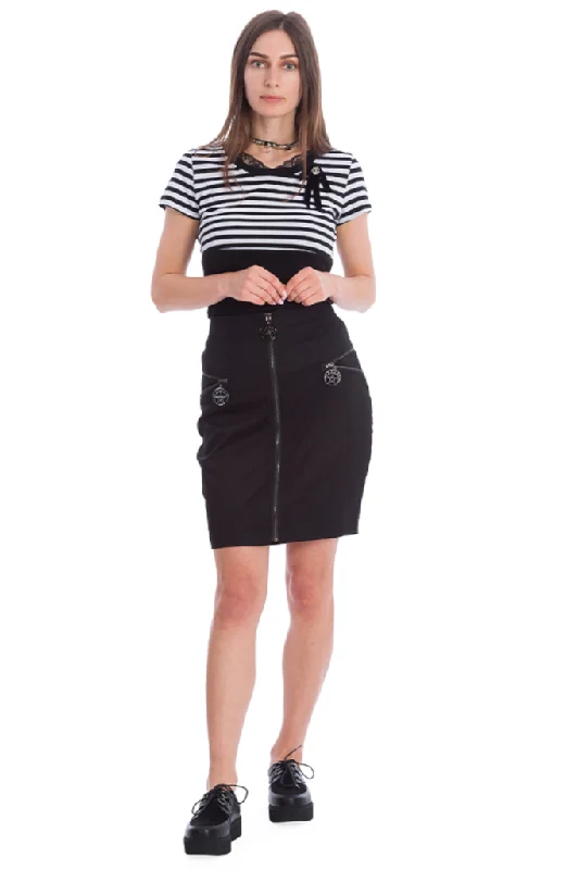 Night Zip Skirt corduroy skirt durable