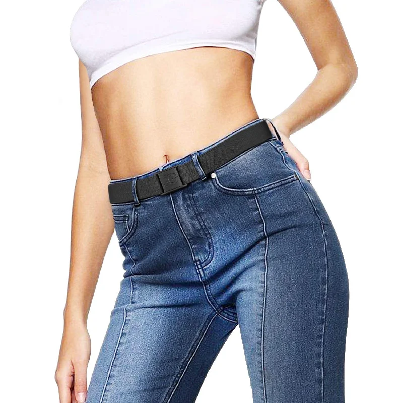No Show Stretch Belt for Women Elastic Belt with Flat Buckle for Jeans Pants Chic Cropped Jeans No Show Stretch Belt for Women Elastic Belt with Flat Buckle for Jeans Pants Chic Cropped Jeans