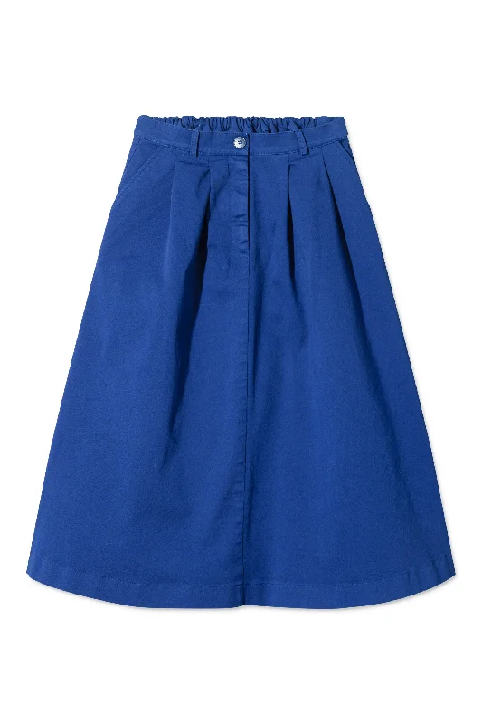 PEN SKIRT VIVID BLUE linen skirt breathable