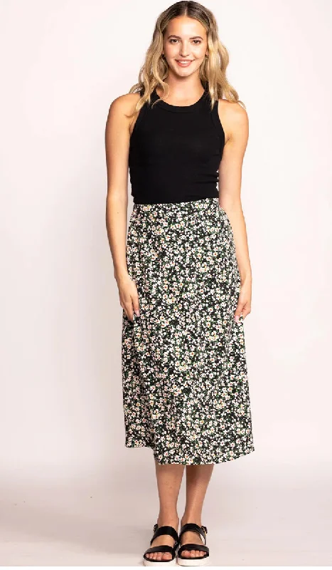 Pink Martini Floral Pattern Skirt 915028 denim skirt durable