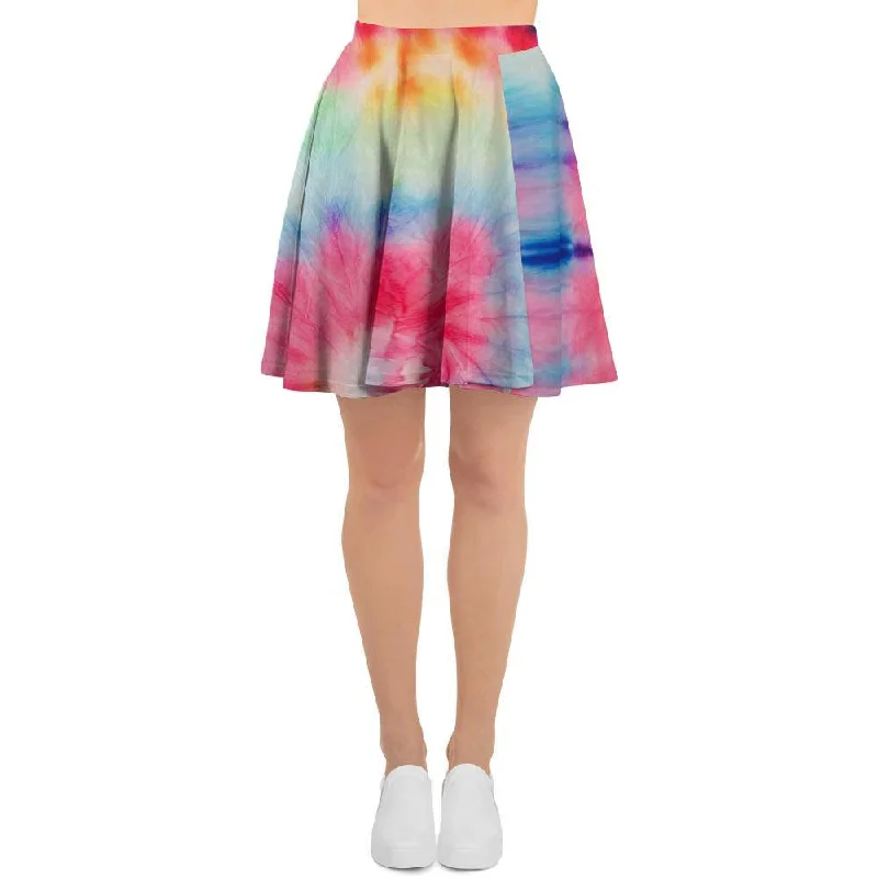 Rainbow Tie Dye Print Women's Skirt mini skirt trendy