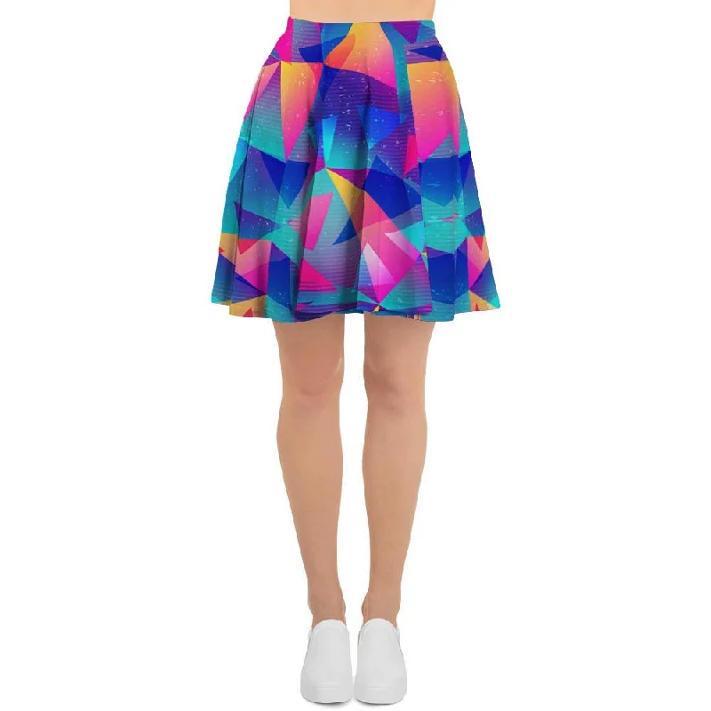 Rainbow Triangle Geometric Women's Skirt corduroy skirt cozy
