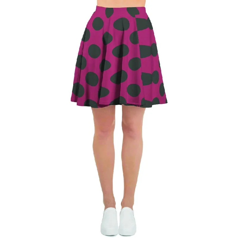 Red And Black Polka Dot Women's Skirt lace skirt delicate