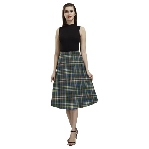 Scott Green Modern Tartan Aoede Crepe Skirt maxi skirt elegant