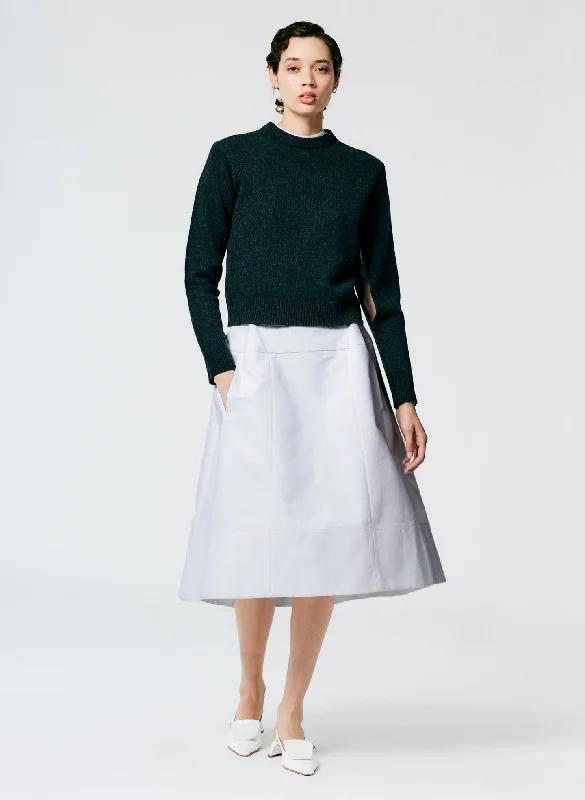 Sculpted Cotton Skirt cashmere skirt plush