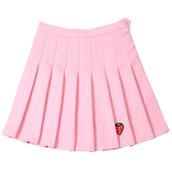 Strawberry Mini Skirt denim skirt trendy