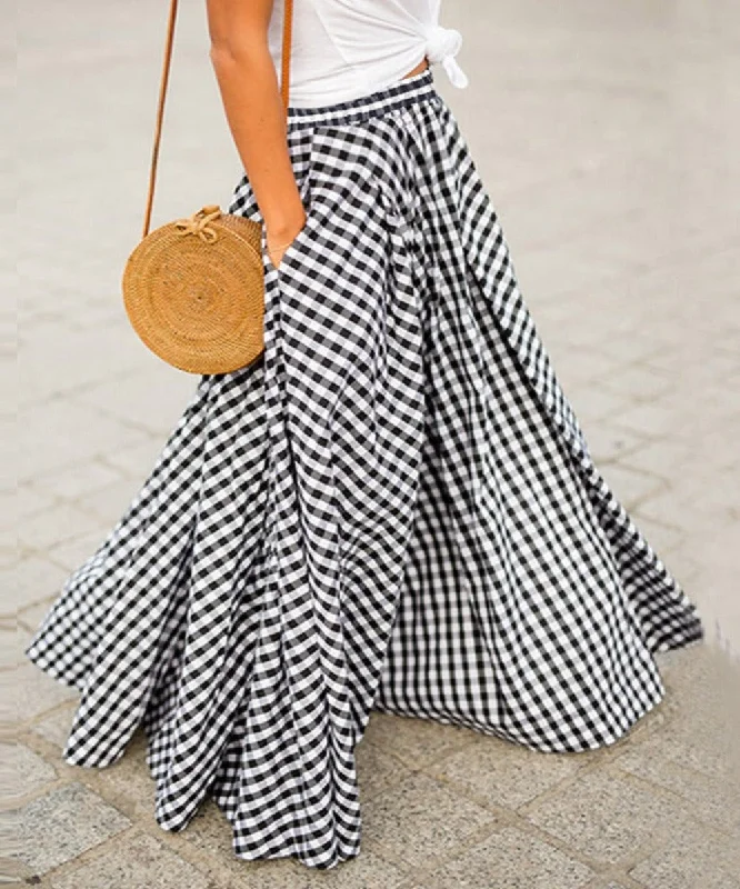 Casual Swing Falda Maxi Skirt wool skirt thick