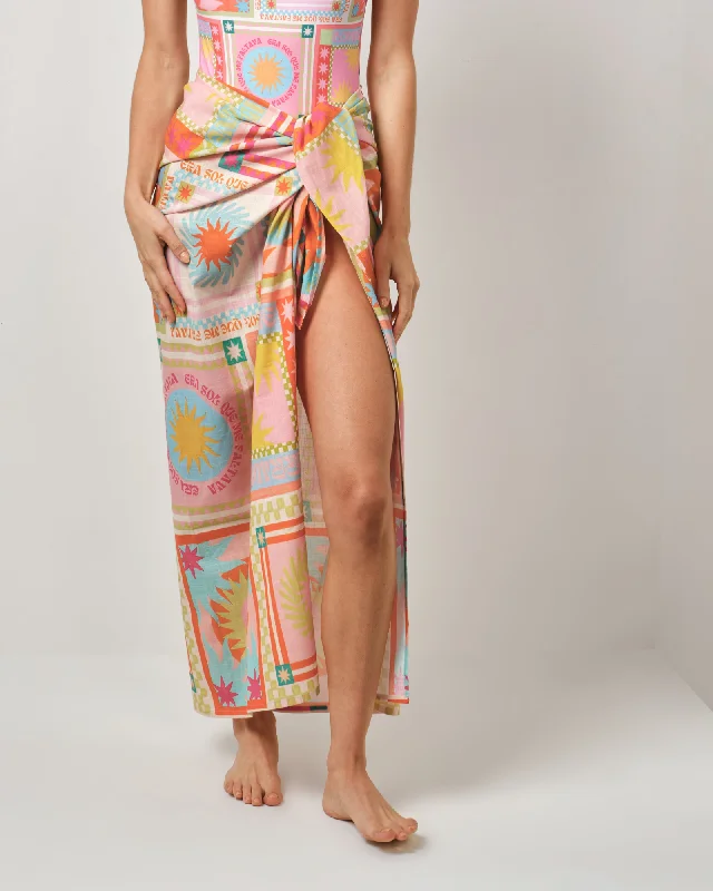 Tahiti Sarong - lluminae floral skirt print