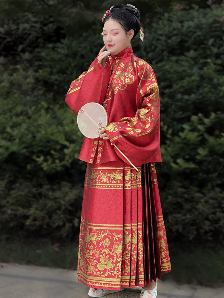 Taozi 桃子 Peach Ming Dynasty Plus Size Mamian Skirt patchwork skirt art