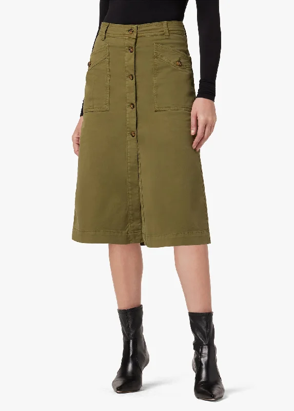 THE PREMIUM CARGO MIDI SKIRT velvet skirt luxury