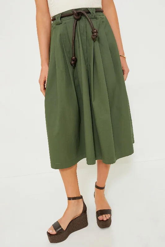 Thyme Smaka Garment Dye Skirt with Belt lace skirt feminine