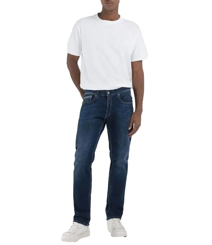 Jeans skinny Replay blu scuro Grover Fashionable White Denim Jeans