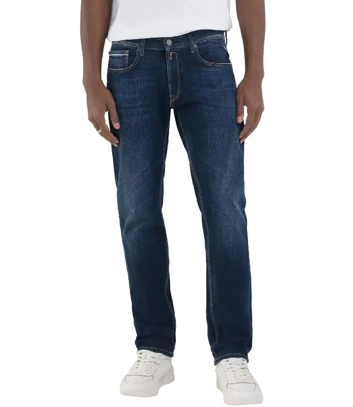 Replay Jeans Denim Scuro Uomo Classic Slim Fit Jeans
