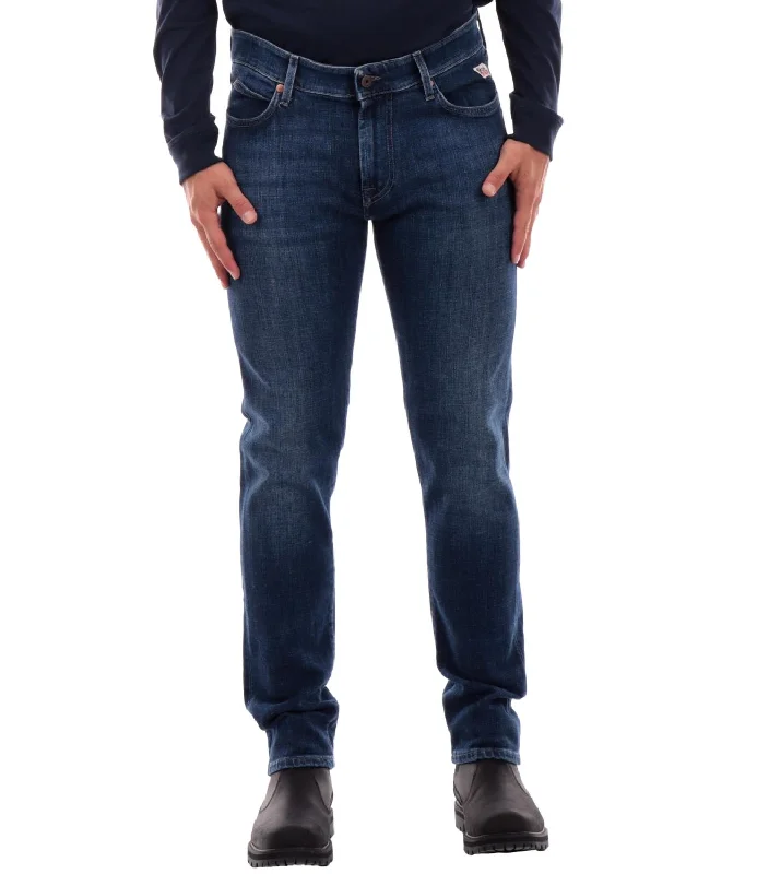 Jeans Roy Rogers's blu denim scuro Fashionable Distressed Jeans