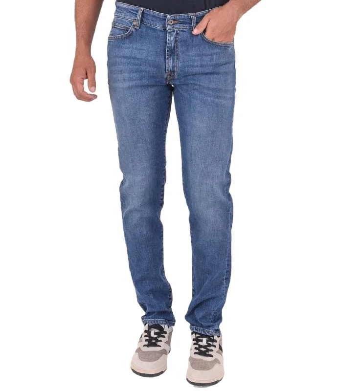Jeans Roy Rogers's blu denim slavato Elegant Raw Hem Jeans