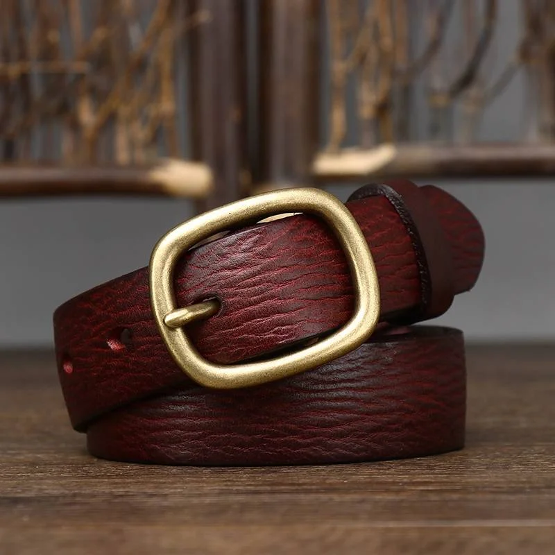 Vintage Handmade Casual Women Belt for Jeans-1.1" Width Comfortable Folded Hem Jeans Vintage Handmade Casual Women Belt for Jeans-1.1" Width Comfortable Folded Hem Jeans