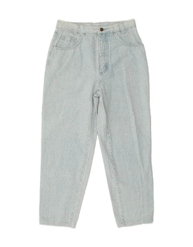 VINTAGE Womens High Rise Tapered Jeans W30 L27 Blue Cotton Casual Straight-Leg Jeans