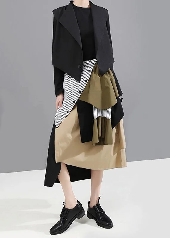 Woman Patchwork Asymmetrical Skirt pencil skirt chic