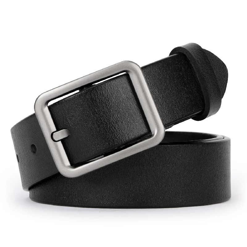 Women Leather Belt for Jeans Pants Plus Size Casual Ladies Belt with Alloy Square Buckle By JASGOOD Elegant Raw Hem Jeans Women Leather Belt for Jeans Pants Plus Size Casual Ladies Belt with Alloy Square Buckle By JASGOOD Elegant Raw Hem Jeans