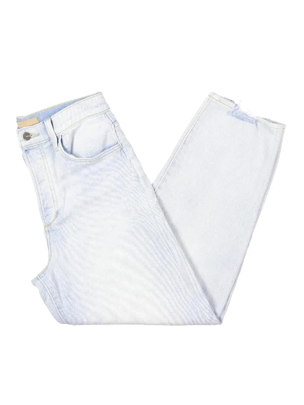 Womens High Rise Light Wash Straight Leg Jeans Trendy Acid Wash Skinny Jeans
