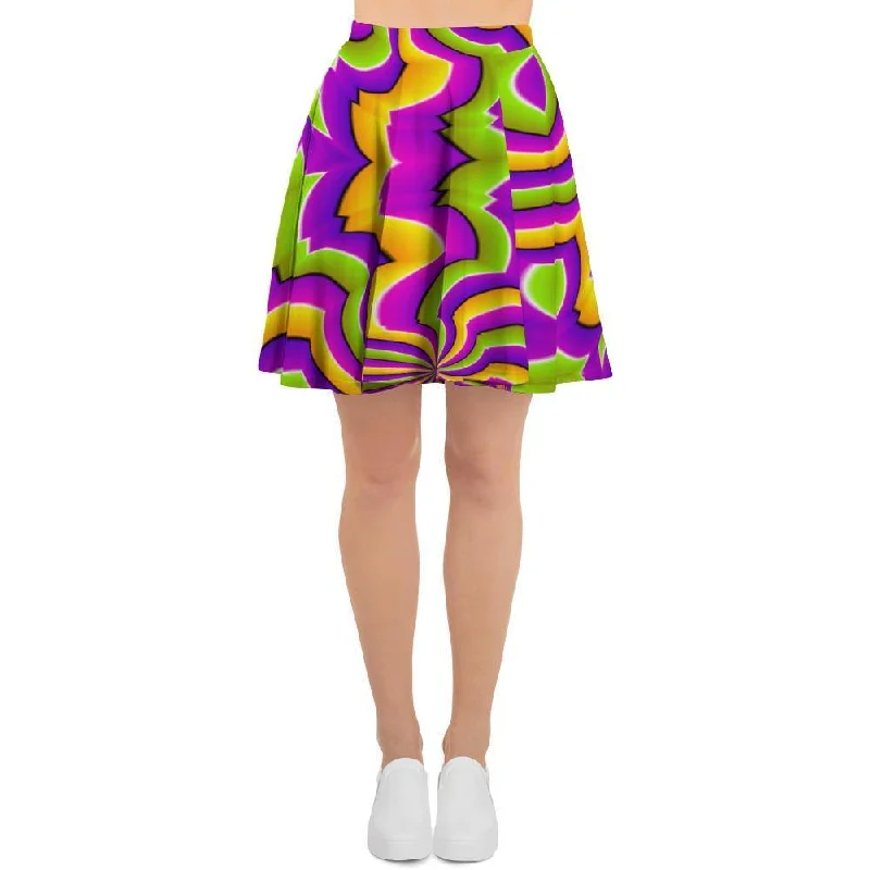 Zigzag Psychedelic Optical illusion Women's Skirt corduroy skirt cozy