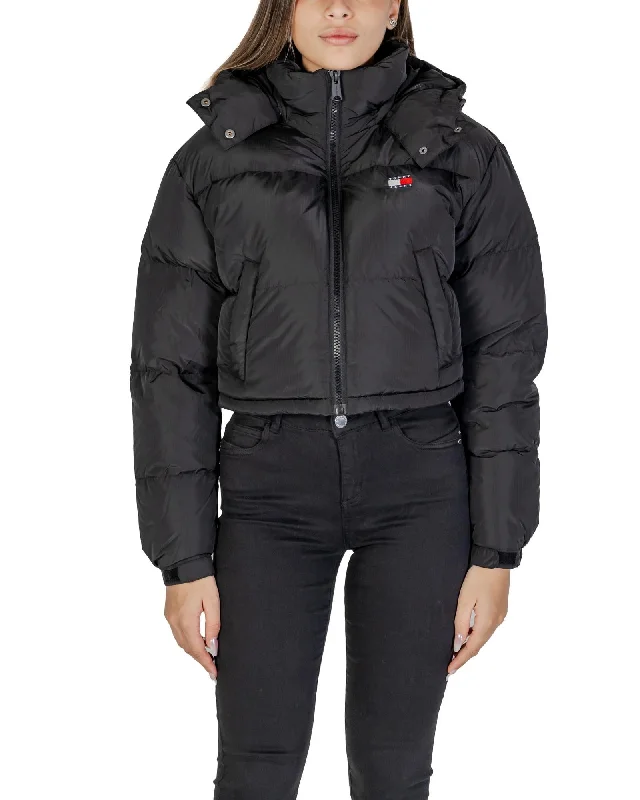Tommy Hilfiger Jeans Tommy Hilfiger Women's Cropped Puffer Jacket Black Cozy Wide-Legged Jeans Tommy Hilfiger Jeans Tommy Hilfiger Women's Cropped Puffer Jacket Black Cozy Wide-Legged Jeans