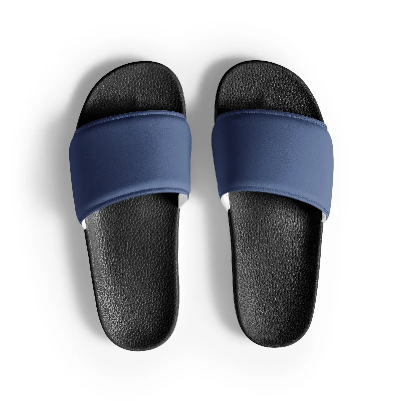 Blue Jeans Color Women's Slides Elegant High-Waisted Flared Jeans
