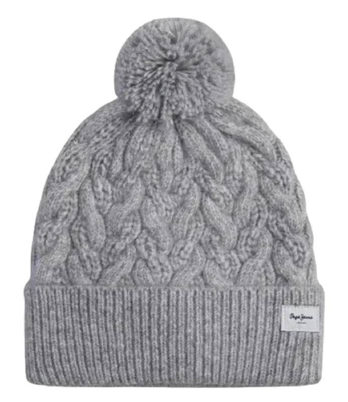 Pepe Jeans cappello donna grigio a trecce con pon pon Stylish Stone-Wash Denim Jeans Pepe Jeans cappello donna grigio a trecce con pon pon Stylish Stone-Wash Denim Jeans
