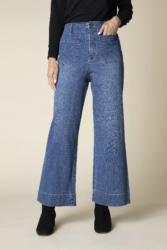 Habitat Patns - Ankle Jean Casual Bootcut Ripped Jeans