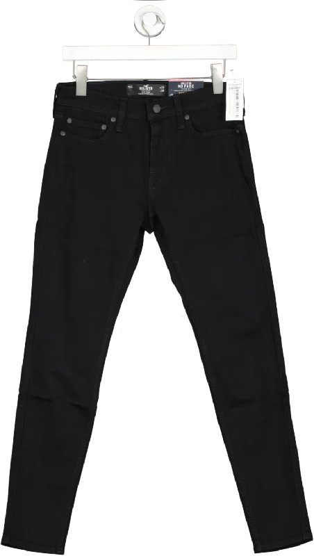 Hollister Black No Fade Black Super Skinny Jeans W29 L30 BNWT Chic Ripped Jeans
